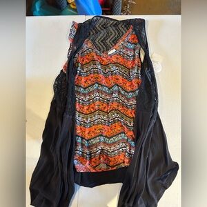Colorful Chevron Patterned Women's Top